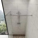 Edelstahl Design - Teleskop Duschwand-Stabiset 90� bis 1.400 mm