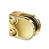 Messing Design Glasklemme - 20 - Flachmontage - Glas 6-8mm