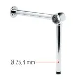 Chrom Design Fusslaufst�tze Rohr 25,4 mm 20-2140