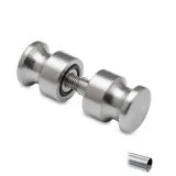 Trknopf Glastr zweiseitig 47-01025 Edelstahl