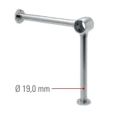 Edelstahl Design Fusslaufsttze Rohr 25,4 mm 20-2120