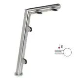 Hustenschutz Pfosten 20-120-25 rechts - Rohr � 25.4 mm - Edelstahl Design