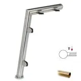 Hustenschutz Pfosten 20-120-25 links - Rohr  25.4 mm - Messing matt Optik