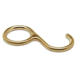 Messing matt Design Relinghaken fr Rohr 19,0 mm