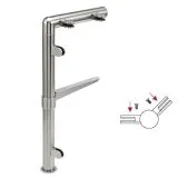 Hustenschutz Pfosten 20-131-38 -45� - Rohr � 38.1 mm - Edelstahl Design