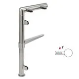 Hustenschutz Pfosten 20-131-38 rechts - Rohr  38.1 mm - Edelstahl Design