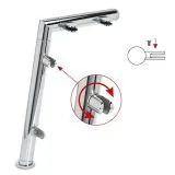 Hustenschutz Pfosten 20-121-25 links - Rohr  25.4 mm - Chrom Design