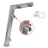 Edelstahl Hustenschutz Pfosten 20-12335 - rechts