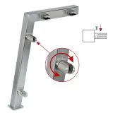 Edelstahl Hustenschutz Pfosten 20-12335 - links