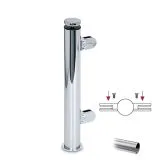 Hustenschutz Pfosten 20-110-38 mitte - Rohr � 38.1 mm - Edelstahl Design