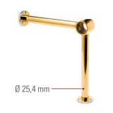 Messing Design Fulaufhalter Rohr 38,1 mm 20-2130