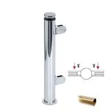 Hustenschutz Pfosten 20-110-38 mitte - Rohr � 38.1 mm - Messing matt Optik