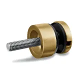 Glasmontageadapter Messing matt Design - Glas 8-16 mm - Wandmontage