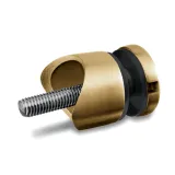 Glasmontageadapter Messing matt Design - Glas 8-16 mm - Rohr 50.8 mm