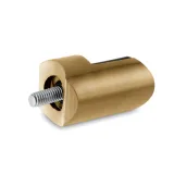 Messing matt Design Anschlag-Adapter - Glas 4-9 mm - Rohr 25.4 mm