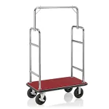 TRANSIT - Gepckwagen - Luggage Trolley - Chrom-Design/rot