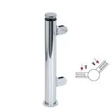 Hustenschutz Pfosten 20-110-38 -45� - Rohr � 38.1 mm - Chrom Design
