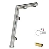 Hustenschutz Pfosten 20-120-25 links - Rohr  25.4 mm - Messing Design