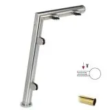 Hustenschutz Pfosten 20-120-25 rechts - Rohr  25.4 mm - Messing Design