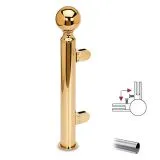 Hustenschutz Pfosten 20-140-38 -90 - Rohr  38.1 mm - Edelstahl Design