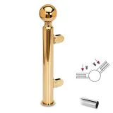 Hustenschutz Pfosten 20-140-38 -45� - Rohr � 38.1 mm - Chrom Design