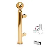 Hustenschutz Pfosten 20-140-38 -90 - Rohr  38.1 mm - Chrom Design