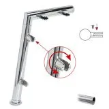 Hustenschutz Pfosten 20-121-25 links - Rohr � 25.4 mm - Edelstahl Design