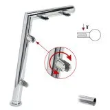 Hustenschutz Pfosten 20-121-38-rechts - Rohr � 38.1 mm - Edelstahl Design