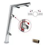 Hustenschutz Pfosten 20-121-38 mitte - Rohr � 38.1 mm - Anthrazit Design