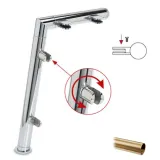 Hustenschutz Pfosten 20-121-38 rechts - Rohr  38.1 mm - Messing matt Optik