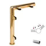 Hustenschutz Pfosten 20-130-25 -45� - Rohr � 25.4 mm - Edelstahl Design