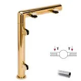 Hustenschutz Pfosten 20-130-38 mitte - Rohr � 38.1 mm - Edelstahl Design