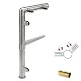 Hustenschutz Pfosten 20-131-38 -45 - Rohr  38.1 mm - Messing Design