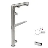 Hustenschutz Pfosten 20-131-25 links - Rohr  25.4 mm - Chrom Design