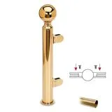 Hustenschutz Pfosten 20-140-25 mitte - Rohr � 25.4 mm - Messing matt Optik