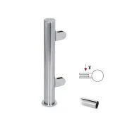 Hustenschutz Pfosten 20-150-25 rechts - Rohr � 25.4 mm - Chrom Design