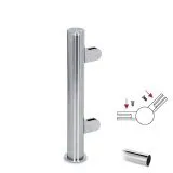 Hustenschutz Pfosten 20-150-25 -45� - Rohr � 25.4 mm - Chrom Design