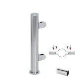 Hustenschutz Pfosten 20-150-38 mitte - Rohr � 38.1 mm - Chrom Design