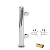 Hustenschutz Pfosten 20-160-38 mitte - Rohr � 38,1 mm - Messing Design