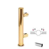 Hustenschutz Pfosten 20-151-38 mitte - Rohr � 38.1 mm - Chrom Design