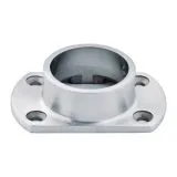 Edelstahl Rohr 42,4 mm Boden-und Wandflansch oval