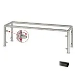 Hustenschutz Gestell 20-050-38 - Anthrazit Schwarz matt Design