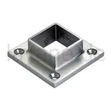 Edelstahl Vierkant 30x30 mm - Wand- und Bodenflansch