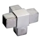 Edelstahl Rohrverbinder Vierkantrohr 40x40 mm - 4x90