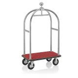 DRIFT - Gepckwagen - Luggage Trolley - Edelstahl/rot