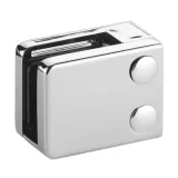 Chrom Design V4A Glasklemme 42 - Flachmontage - Glas 6-12.76mm