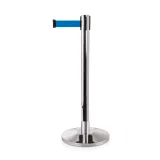 Abgrenzungsst�nder poliert - ECO-L Gurtband BLAU 2m