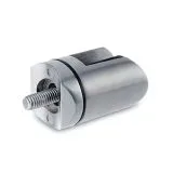 Edelstahl Design Scharnier-Adapter - Glas 4-9 mm - Rohr � 38.1 mm