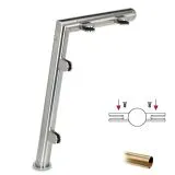 Hustenschutz Pfosten 20-120-38 mitte - Rohr  38.1 mm - Messing matt Optik