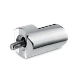 Chrom Design Anschlag-Adapter - Glas 4-9 mm - Rohr 25.4 mm